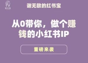 谢无敌·小红书运营大宝典,从0带你做个赚钱的小红书IP-最全项目网