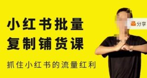 张宾·小红书批量复制铺货课，小红书0-1快速起号变现玩法，抓住小红书的流量红利（更新2023年3月）-最全项目网