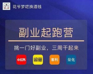 花爷-副业起跑营第2期，挑一门好副业，三周干起来（闲鱼｜小红书｜量化｜套利）-最全项目网