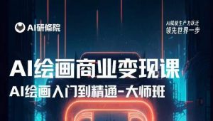 AI绘画商业研修班训练营，从入门到精通，熟练使用AI工具到将AI绘画技术应用到各类商业场景的变现课-最全项目网