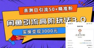亲测日引50+精准粉，闲鱼引流高阶玩法3.0，实操变现3000元【揭秘】-最全项目网