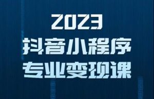 2023年抖音小程序变现保姆级教程，0粉丝新号，无需实名，3天起号，第1条视频就有收入-最全项目网