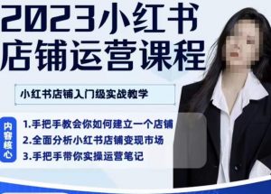 陶金金·2023小红书店铺运营课,小红书店铺入门实战教学-最全项目网