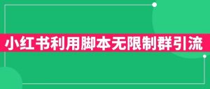 小红书利用脚本无限群引流日引创业粉300+【揭秘】-最全项目网