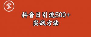 宝哥抖音直播引流私域的6个方法，日引流500+-最全项目网