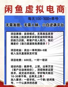 外边收费600多的闲鱼新玩法虚似电商之拼多多助力项目,单号100-300元-最全项目网