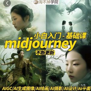 淘不掉学院·midjourney小白入门基础,AI摄影+AI设计+AI绘画-AIGC作图-最全项目网