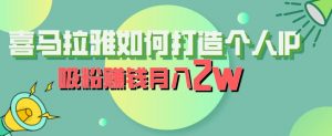 喜马拉雅如何打造个人IP,吸粉赚钱月入2W【揭秘】-最全项目网