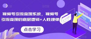 视频号引流变现系统,视频号引流变现的底层逻辑+人性规律-最全项目网