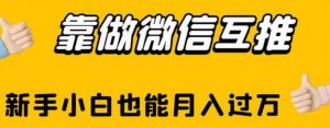 靠做微信互推,新手小白也能月入过万【揭秘】-最全项目网