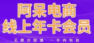 阿呆电商线上年会员,阿呆电商干货分享(更新中)-最全项目网