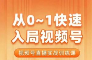 陈厂长·从0-1快速入局视频号课程,视频号直播实战训练课-最全项目网