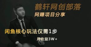 闲鱼核心玩法不卖货也能1年变现20W,玩法简单-最全项目网