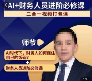 AI+财务人员进阶必修课二合一视频打包课,财务人员进阶必修课-最全项目网