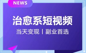 日引流500+的治愈系短视频,当天变现,小白月入过万首-最全项目网