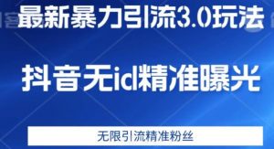 最新暴力引流3.0版本,抖音无id暴力引流各行业精准用户-最全项目网