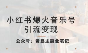 小红书爆火音乐号引流变现项目,视频版一条龙实操玩法分享给你-最全项目网