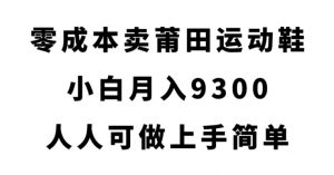 零成本卖莆田运动鞋，小白月入9300，人人可做上手简单【揭秘】-最全项目网