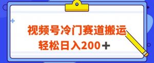 视频号最新冷门赛道搬运玩法，轻松日入200+【揭秘】-最全项目网