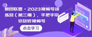 狼团联盟·2023视频号训练营(第三期),手把手带你玩转视频号-最全项目网