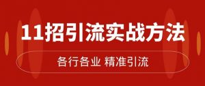 精准引流术:11招引流实战方法,让你私域流量加到爆(11节课完整)-最全项目网