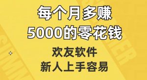 欢友软件,新人上手容易,每个月多赚5000的零花钱【揭秘】-最全项目网