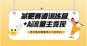 全新减肥赛道AI流量主+训练营变现玩法教程,蓝海冷门赛道小白轻松上手,月入10000+-最全项目网