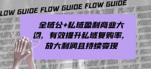 全域公+私域盈利商业大课,有效提升私域复购率,放大利润且持续变现-最全项目网