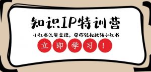 知识IP特训营 :小红书-流量变现,带你轻松玩转小红书(23节视频课)-最全项目网