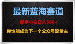 最新蓝海赛道,新手小白日入500+,你也能成为下一个公众号流量主【揭秘】-最全项目网