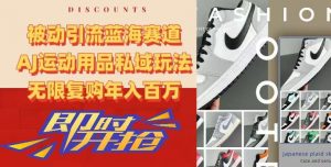 被动引流蓝海赛道，AJ运动用品私域玩法，无限复购年入百万【揭秘】-最全项目网