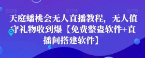天庭蟠桃会无人直播教程，无人值守礼物收到爆【免费整蛊软件+直播间搭建软件】-最全项目网