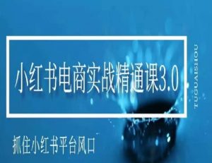 小红书电商实战精通课3.0,抓住小红书平台的风口,不错过有一个赚钱的机会-最全项目网