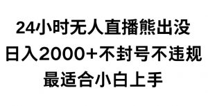 快手24小时无人直播熊出没，不封直播间，不违规，日入2000+，最适合小白上手，保姆式教学【揭秘】-最全项目网