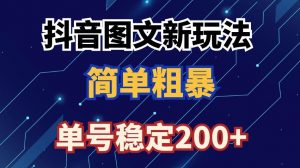 抖音图文流量变现,抖音图文新玩法,日入200+【揭秘】-最全项目网