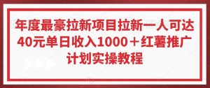 年度最豪拉新项目拉新一人可达40元单日收入1000+红薯推广计划实操教程【揭秘】-最全项目网