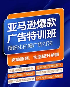 亚马逊爆款广告特训班，快速掌握亚马逊关键词库搭建方法，有效优化广告数据并提升旺季销量-最全项目网