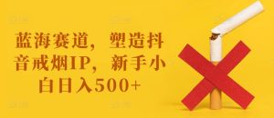 蓝海赛道，塑造抖音戒烟IP，新手小白日入500+【揭秘】-最全项目网