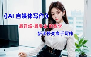 AI自媒体文章创作全网最详细教程,新手秒变写作高手,多方位发展-最全项目网