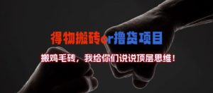 得物搬砖撸货项目?掰下数据，我给你们说说顶层思维【揭秘】-最全项目网