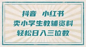 抖音小红书卖小学生教辅资料,操作简单,小白也能轻松上手,一个月利润1W+-最全项目网