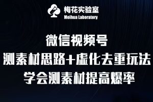 视频号连怼技术-测素材思路和上下虚化去重玩法-梅花实验室社群专享-最全项目网