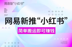 网易官方新推“小红书”,搬运即有收益,新手小白千万别错过(附详细教程)【揭秘】-最全项目网