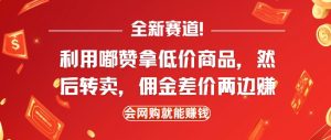全新赛道,利用嘟赞拿低价商品,然后去闲鱼转卖佣金,差价两边赚,会网购就能挣钱-最全项目网