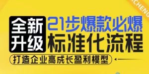 21步爆款必爆标准化流程,全新升级,打造企业高成长盈利模型-最全项目网