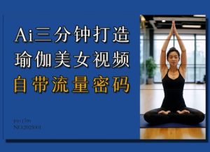 Ai3分钟打造瑜伽美女视频,自带流量密码-最全项目网