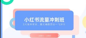 小红书流量冲刺班2025,最懂小红书的女人,快速教你2025年入局小红书-最全项目网