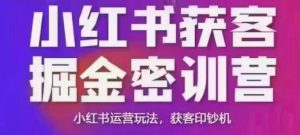 小红书获客掘金线下课,录音+ppt照片,小红书运营玩法,获客印钞机-最全项目网