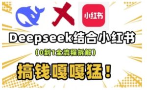 deepseek+小红书打造流量生产线实操课,0到1全流程拆解,搞钱嘎嘎猛-最全项目网
