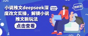 小说推文deepseek深度改文实操，解锁小说推文新玩法-最全项目网